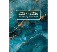 2027-2036 Monthly Planner: 10-Year Monday Start Monthly Organiser with Goals, Contacts, Important Dates, Yearly Plans, and Notes