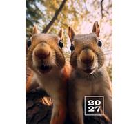 2027: A5 Kalender Terminplaner | 1 Woche auf 2 Seiten | Jan - Dez Wochenplaner | Kalenderbuch Terminkalender | Organizer Wochenkalender | Buchkalender Jahresplaner | Lustige Eichhörnchen