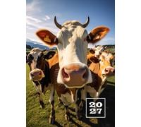 2027: A5 Kalender Terminplaner | 1 Woche auf 2 Seiten | Jan - Dez Wochenplaner | Kalenderbuch Terminkalender | Organizer Wochenkalender | Buchkalender Jahresplaner | Taschenkalender Lustige Kuh
