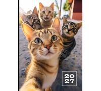 2027: Agenda Journalier 1 Page Par Jour | Grand Format A4 21 x 29,7 cm | Planificateur Professionnel Avec Horaire | Vue quotidienne, hebdomadaire, ... Calendrier Cadeau pour les amoureux des chats
