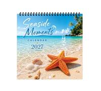 2027 Beach Theme Wall Calendar - 12-Month Family & Office Schedule Planner