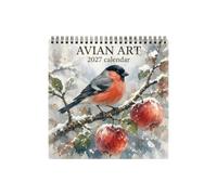 2027 Birds Wall Calendar - Paper Monthly Planner | Big Grid Schedule