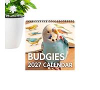 2027 Calendar, Weekly Daily Planner Thick Paper Desk Home Decor, 20x20cm