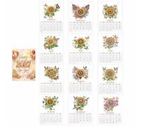 2027 Calendrier de Bureau DIY Diamant, Design Créatif, Set Mensuel | Calendrier de bureau à poser : art diamants mensuel à retourner, de janvier 2027 à décembre 2027