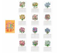 2027 Calendrier de Bureau DIY Diamant, Design Créatif, Set Mensuel | Calendrier de bureau à poser : art diamants mensuel à retourner, de janvier 2027 à décembre 2027