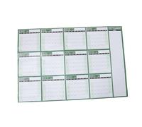 2027 Calendrier Mural de Planification Grand Format, Vert Effaçable | Papier, Grosse Zone de Notes, Marqueur Inclus, Autocollants Double Face, pour Cours et Tâches