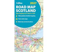 2027 Collins Road Map of Scotland: Folded Road Map
