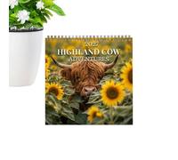 2027 Cows Calendar, 12-Month Spiral Writing Planner with Yearly Build, | Durable 2027 Cows Calendar, Spiral Writing Planner with 12-Month Build, Offices Wall Tool for Habit Mental Health Study Task