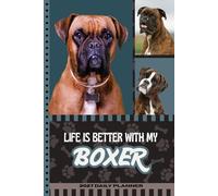 2027 Daily Planner: One Page Per Day / 6x9 Dated Organizer With Hourly Diary - 1 Hour Time Slots / To Do List / Notes Section / Scheduling / Boxer Dog Art Cover