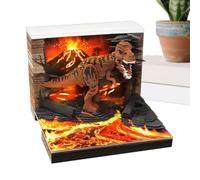 2027 Desk Calendar - 3D Dinosaur Memo Pad For Notes And Planning