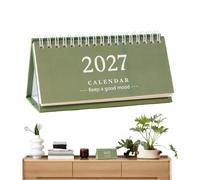 2027 Desk Calendar - Spiral Standing Planner | Monthly Schedule | Paper construction, spiral binding, standing design, monthly layout for students, teachers, offices, classrooms and home use.
