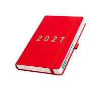 2027 English Weekly Planner A5 Schedule Notebook with Elastic Band & Pen Holder