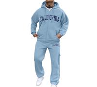 2027-Ensemble masculin automne-hiver motif urbain coupe décontractée pour tenues modernes Parfait pour événements formels ou sorties quotidiennes ce costume élégant style et confort Idéal (Light Blue