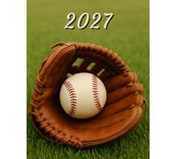 2027: Large Monthly Calendar Planner - Baseball And Glove