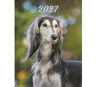 2027: Large Monthly Calendar Planner - Saluki Dog