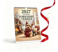 2027 Lustiger Yorkshire Terrier Wandkalender, Niedlicher A4 Hängekalender (A)