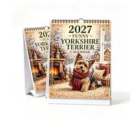 2027 Lustiger Yorkshire Terrier Wandkalender, Niedlicher A4 Hängekalender (B)