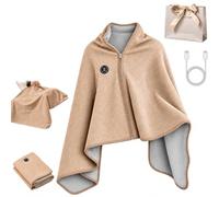2027 New Heated Shawl Wraps For Women, USB Wearable Blanket | 3 Heat Settings, Soft Double Layer Fabric, Hands-Free Zip Design, Portable Winter Warm Wrap Gift For Women