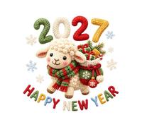 2027 New Year Window Stickers - Static Goat Christmas Sticker Decor | Sheep Year Glass Door Decal for Decorators Renters School Office Home Store Living Room Bedroom Study Classroom
