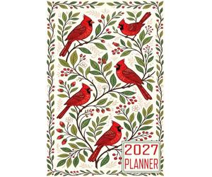 2027 Planner: Cardinal Bird Design themed Cover Daily Weekly Dairy Vision Board & Mission Pages Contacts Password Log Planning Pages Note To Do