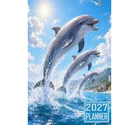 2027 Planner: Dolphin Fish themed Cover Daily Weekly Dairy Vision Board & Mission Pages Contacts Password Log Planning Pages Note To Do