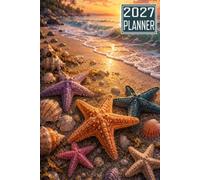 2027 Planner: Starfish themed Cover Daily Weekly Dairy Vision Board & Mission Pages Contacts Password Log Planning Pages Note To Do