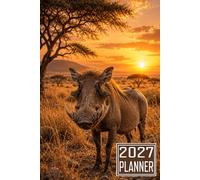 2027 Planner: Warthug Animal themed Cover Daily Weekly Dairy Vision Board & Mission Pages Contacts Password Log Planning Pages Note To Do