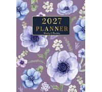 2027 Planner: Weekly and Monthly Organizer 8.25"x11" with Purple Velvet Botanical Design, Habit Tracker Holiday Reminders 12 Months from January to December, Including 52 Weeks for Time Management