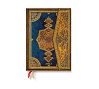 2027 Safavid Indigo MIDI Vertical Hardcover 12-Month Weekly Planner, 160pg, 100gsm by Paperblanks (Safavid Binding Art)