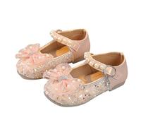 2027-Sandales Fille Bout Fermé Nœud Paillettes pour Cérémonie Mariage Chaussures Tout-Petits Élégantes et Confortables avec Semelle Antidérapante Idéales pour Invités d'Honneur Baptême ou Photo
