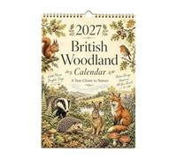 2027 Wall Calendar - Vintage Forest Scene Planner | Spiral Bound Monthly Schedule Organizer for Home Kitchen Dormitory Apartment Workplace School Classroom Studio