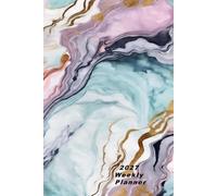 2027 Weekly Planner: Pretty artistic marblised design organiser for all your planning needs. Great gift for home and work, family and friends.