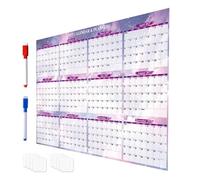2027 Yearly Wall Calendar 2027 2-Sided Erasable Tasks Planner | 12 Month Planner Large Wall Calendar for Living Room Study Apartment Bedroom Kids Teachers