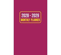 2028-2029 Pocket Calendar for Purse: Small 2-Year Monthly Planner from January 2028 to December 2029 | 4" x 6.5" in Size, with Pink Cover.