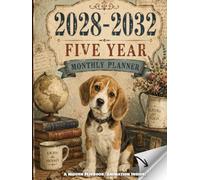 2028-2032 Five Year Monthly Planner: 5-Year Monthly Calendar for Goal Setting, To-Do Lists, Notes, Contacts & Password Tracking with a Fun Hidden Dog Flipbook Animation