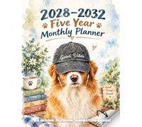 2028-2032 Five Year Monthly Planner: A 5-Year Calendar & Organizer with Goals, To-Do Lists, Notes, Contact List, Password Tracker & a Hidden Cute Dog Flipbook Animation