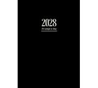 2028 Diary A4 Page A Day: One Page Per Day To View Dated From Jan 2028 To Dec 2028 | Perfect For Appointments, Reminders, Scheduling ... Black Cover Design