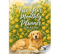 2029-2033 Five Year Monthly Planner with Holidays: 5 Year Monthly Calendar for Goal Setting, To-Do Lists, Notes, Contacts & Password Tracking with a Fun Hidden Dog Flipbook Animation