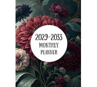 2029-2033 Monthly Planner: Vintage Floral 5 Year 60 Months Calendar from January 2029 to December 2033 Agenda Schedule Organizer with holidays