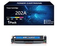 202A Cartouche de Toner de Remplacement pour HP 202A 202X CF500A CF501A CF502A CF503A Compatible pour HP Color Laserjet Pro M254dw M254nw M280nw M281fdw M281fdn Imprimantes ,C-1 Pack