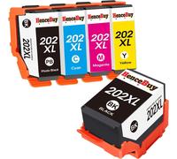 202XL Compatible Ink Cartridges for Epson 202XL 202 XL for Expression Premium XP-6100 XP-6105 XP-6000 XP-6005 XP6100 XP6105 XP6000 XP6005 (Black Cyan Magenta Yellow Black Photo)