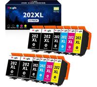 202XL Ink Cartridge Compatible with Epson 202 XL 202XL for Expression Premium XP-6000 XP-6005 XP-6100 XP-6105 XP6000 XP6005 XP6100 XP6105 (4 Black,2 Photo Black,2 Cyan,2 Magenta,2 Yellow)