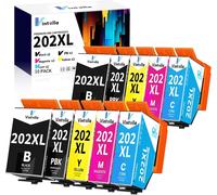 202XL Multipack Cartouche d'encre pour Epson 202 XL Multipack pour Epson Expression Premium XP-6000 XP-6005 XP-6100 XP-6105 XP6000 XP6005 XP6100 XP6105 (Paquet de 10)
