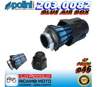 203.0082 Filtre à Air À Champignon Blue Air Box POLINI ø46 Minarelli Vertical