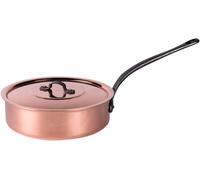 203012 Sauteuse + Couvercle En Cuivre Diamètre : 24 Cm, Orange