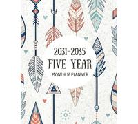 2031-2035 Five Year Monthly Planner: 5 Year Calendar Organizer Two Pages Per Month From January 2031 To December 2035 with Holidays