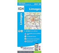 Carte de randonnée IGN Série Bleue n° 2031 - Limoges