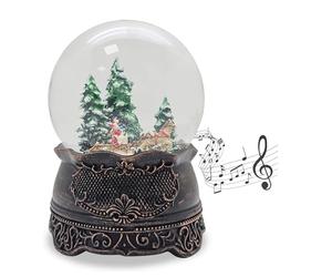 20325 Boule à neige musicale de Noël | Route de carrosse | Largeur : 10 cm Hauteur : 14 cm