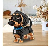 2033 pièces Blocs de construction en forme de chien de dessin animé, comme le schnauzer, le teckel, le husky, etc. Puzzle 3D, set de blocs de construction en forme de chien de compagnie. Cadeau d'anni
