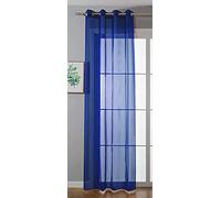 20332-cn Rideau à œillets Transparent 225 x 140 cm Bleu Royal Stores Rideau à œillets Finition Ruban pour Salon